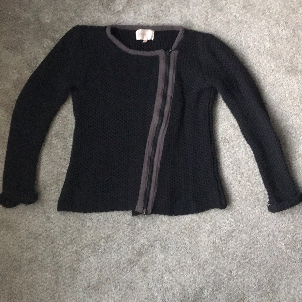 Cross body zip sweater